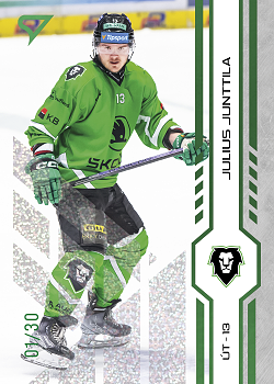 Julius Junttila Mlada Boleslav Tipsport ELH 2024/25 SportZoo 2. serie Green Glitter /30 #354